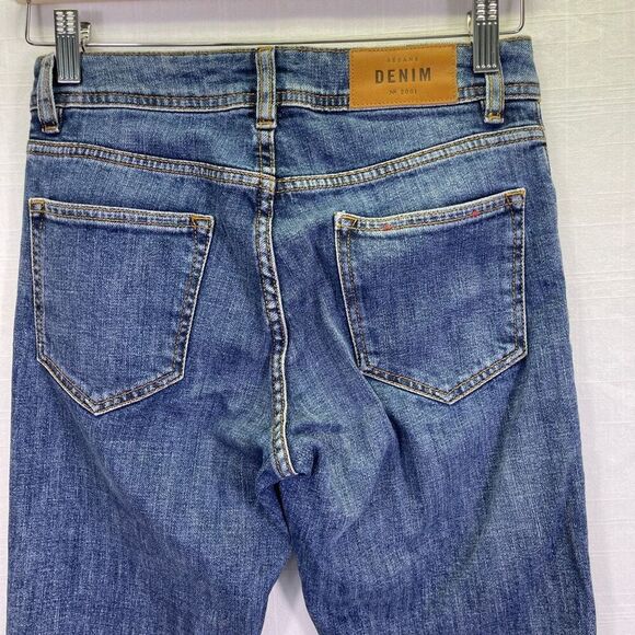 Sezane Denim Blue Stretch Slim Skinny Tapered Leg Jeans Medium Wash Size 25 - Picture 4 of 10